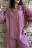 Mimi Pillow Cotton Sonnet Blouse Indian Pink