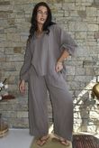 Mimi Pillow Cotton Sonnet Blouse Mocha