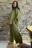 Mimi Pillow Cotton Sonnet Blouse Olive