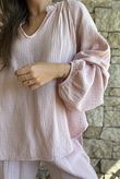 Mimi Pillow Cotton Sonnet Blouse Rose