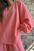 Mimi Pillow Cotton Sonnet Blouse Watermelon