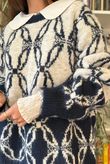 Moorland Lattice Knit Navy