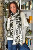Moorland Lattice Scarf Dark Khaki