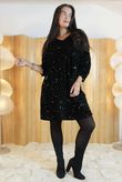  Moxie Sequin Bow Back Tunic Dress Black
