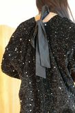  Moxie Sequin Bow Back Tunic Dress Black