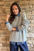 Murray Cable Knit Jumper Grey