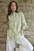 Nantucket Ruffle Blouse Soft Olive /15=