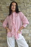 Nantucket Ruffle Blouse Soft Red /15=