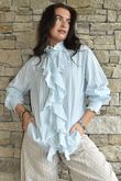 Nantucket Ruffle Blouse Soft Sage /15=