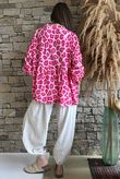 Nia Smock Blouse Leopard Hot Pink /8=