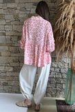 Nia Smock Blouse Leopard Rose /16=