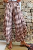 Nonni Gingham 7/8 Barrel Pant Chestnut