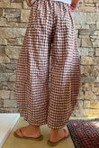 Nonni Gingham 7/8 Barrel Pant Chestnut