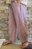 Nonni Gingham 7/8 Barrel Pant Indian Pink