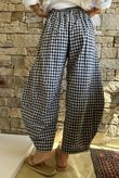 Nonni Gingham 7/8 Barrel Pant Navy