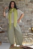 Nonni Gingham 7/8 Barrel Pant Olive