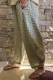 Nonni Gingham 7/8 Barrel Pant Olive