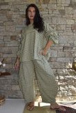 Nonni Gingham 7/8 Barrel Pant Olive
