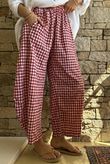 Nonni Gingham 7/8 Barrel Pant Sangria