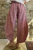Nonni Gingham 7/8 Barrel Pant Sangria