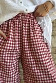 Nonni Gingham 7/8 Barrel Pant Sangria