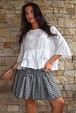 Nonni Gingham Bandeau Cami Black