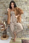 Nonni Gingham Bandeau Cami Hazelnut