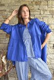 Nonni Gingham Bandeau Cami Malibu Blue