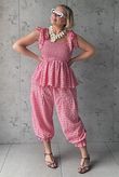 Nonni Gingham Bandeau Cami Miami Pink