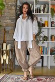 Nonni Gingham Bloomer Pant Hazelnut Pre order 12 days 