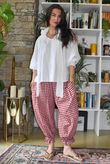 Nonni Gingham Bloomer Pant Sangria Pre order 12 days 