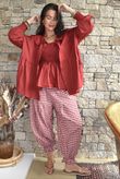 Nonni Gingham Bloomer Pant Sangria