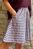 Nonni Gingham City Short Aubergine
