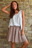Nonni Gingham City Short Chestnut
