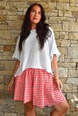 Nonni Gingham City Short Chilli