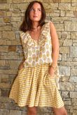 Nonni Gingham City Short Mustard