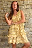 Nonni Gingham City Short Mustard