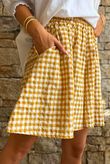 Nonni Gingham City Short Mustard