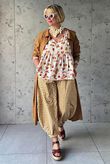 Nonni Gingham Classic Barrel Pant Mustard