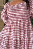 Nonni Gingham Darling Dress Indian Pink 