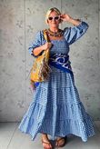 Nonni Gingham Darling Dress Malibu Blue 