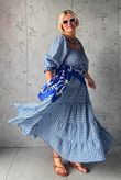 Nonni Gingham Darling Dress Malibu Blue 
