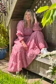 Nonni Gingham Darling Dress Sangria 