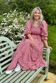 Nonni Gingham Darling Dress Sangria 