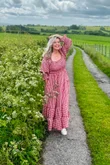Nonni Gingham Darling Dress Sangria 