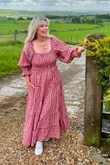Nonni Gingham Darling Dress Sangria 
