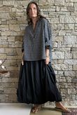 Nonni Gingham Nero Blouse Black Grey