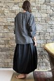 Nonni Gingham Nero Blouse Black Grey