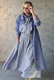 Nonni Gingham Ripley Skirt Denim Pre order approx 1 week 