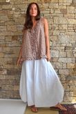 Nonni Gingham Ruffle Front Tank Chestnut